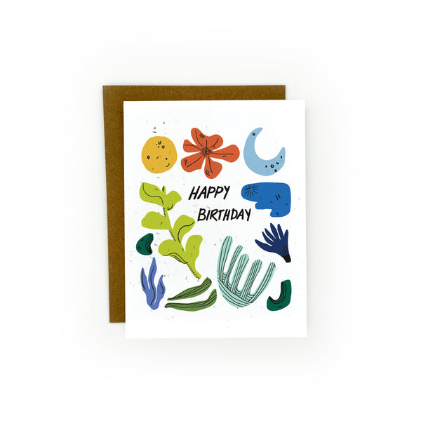 Plants and Sky Birthday Card