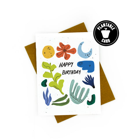 Plants and Sky Birthday Card