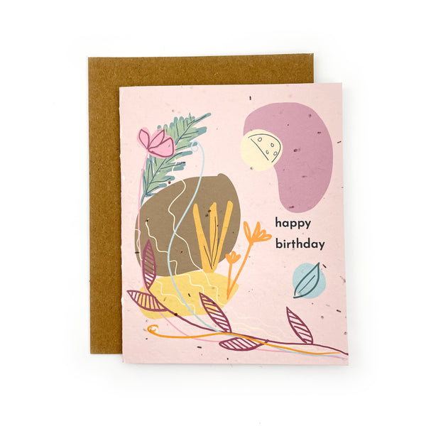 Floral Botanical Birthday Card