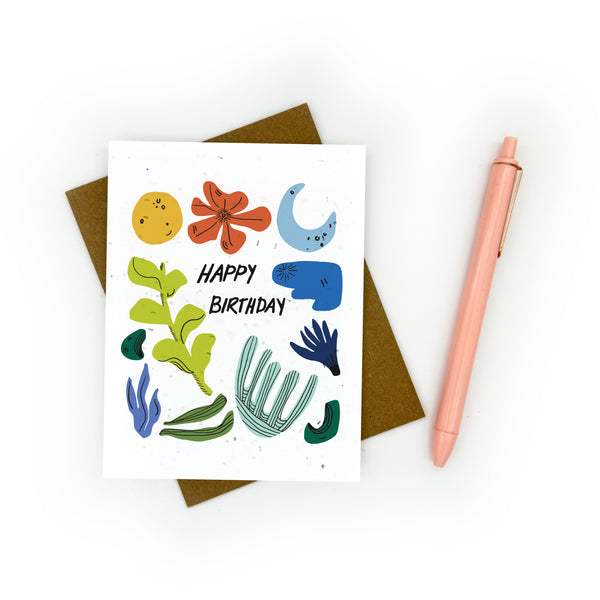 Plants and Sky Birthday Card