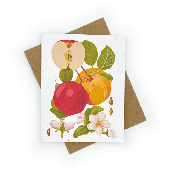 Apple Botanical Blank Card