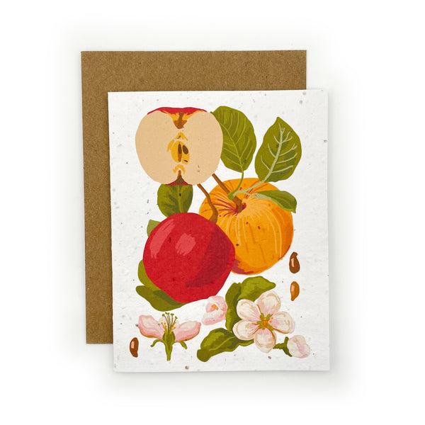 Apple Botanical Blank Card