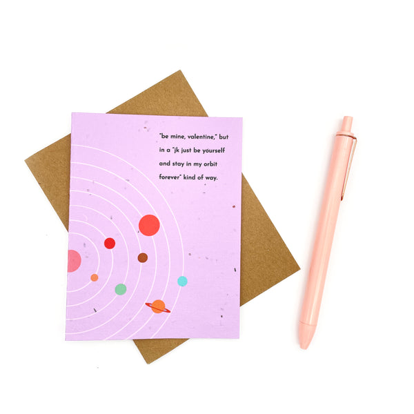 Stay in My Orbit Forever Valentine's Day Card