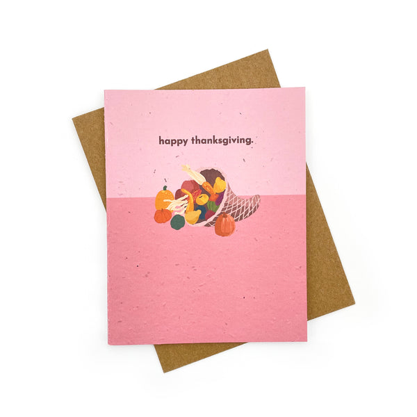 Thanksgiving Cornucopia Card