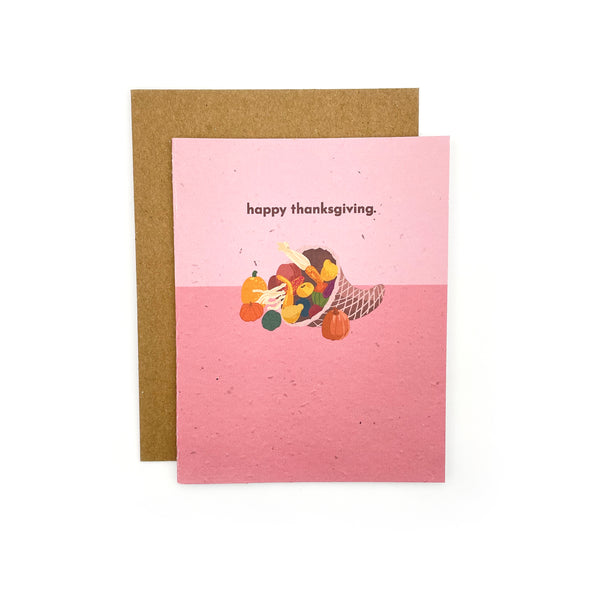 Thanksgiving Cornucopia Card