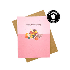 Thanksgiving Cornucopia Card